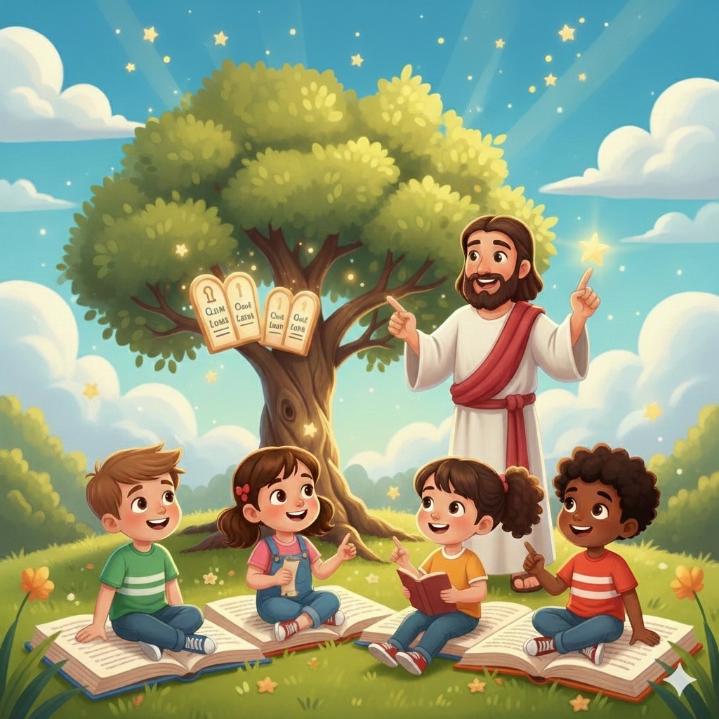 Aprender Valores - Jesus ensinando crianças
